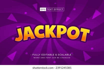 Jackpot 3d editable text effect. Roulette game