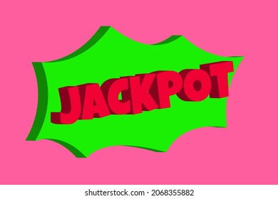 Jackpot 3D model , with a combination of red and green as a supporting element. Images are suitable for use as graphic resources, websites, or gambling lotteries