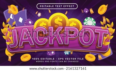 jackpot 3d text editable text effect
