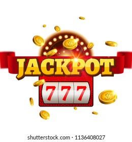 Jackpot 777 Gambling Poster Design Money Stock Vector (Royalty Free ...