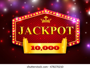 Jackpot background for casino, gambling club. vector format