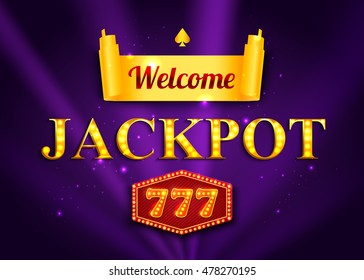 Jackpot background for online casino, gambling club. vector format.