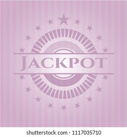 Jackpot badge with pink background