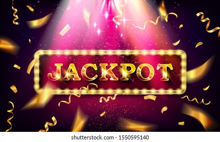 Jackpot banner casino. Vector illustration