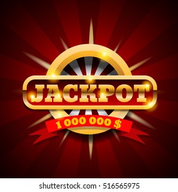 JACKPOT banner illustration eps 10 vector.