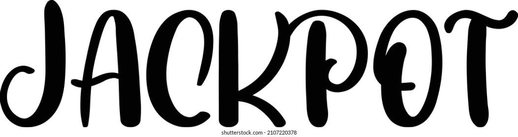 Jackpot Bold Typographic Text Phrase