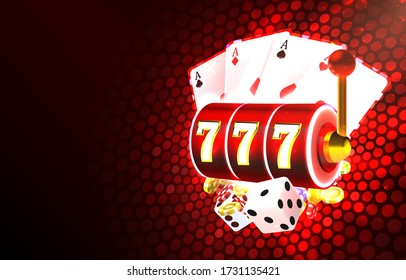 Jackpot casino coin, cash machine play now. Vector illustration