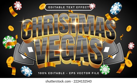 jackpot christmas 3d text effect and editable text effect with christmas background