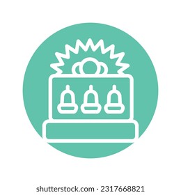 Jackpot  color line icon. Isolated vector element. Outline pictogram for web page, mobile app, promo