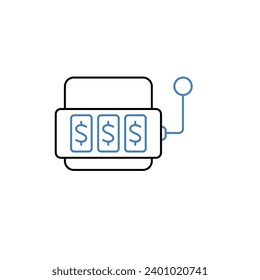 jackpot concept line icon. Simple element illustration. jackpot concept outline symbol design.