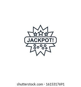 Jackpot creative icon. From Casino icons collection. Isolated Jackpot sign on white background
