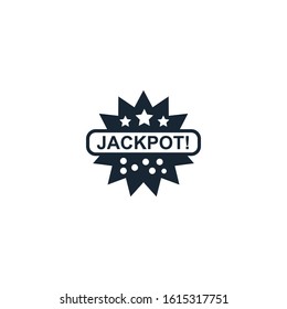 Jackpot creative icon. From Casino icons collection. Isolated Jackpot sign on white background