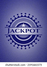 Jackpot denim background. Vector Illustration. Detailed. 