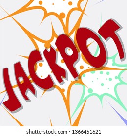 jackpot design with stars background, abstract vector art illustration
