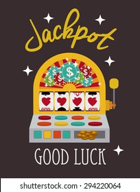 Jackpot digital design, vector illustration eps 10