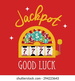 Jackpot digital design, vector illustration eps 10