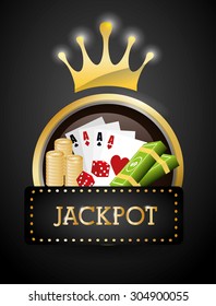 Jackpot digital design, vector illustration 10 eps graphic