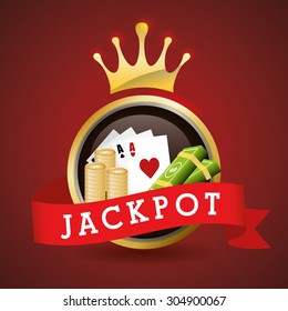 Jackpot digital design, vector illustration 10 eps graphic