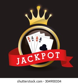 Jackpot digital design, vector illustration 10 eps graphic