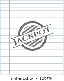 Jackpot emblem drawn in pencil