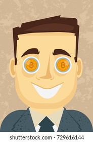 Jackpot eyes  - when bitcoin or other cryptocurrency is going up.