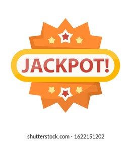 Jackpot flat color vector icon