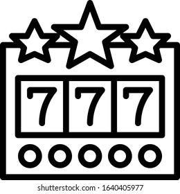 Jackpot - Gambling icon set. High quality outline vector illustration for website and mobile application.