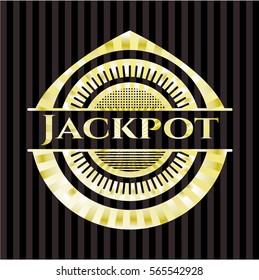 Jackpot gold badge or emblem