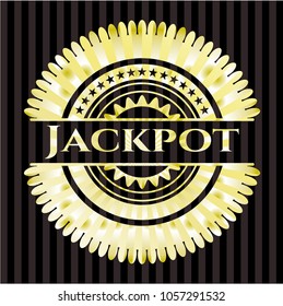 Jackpot gold emblem or badge