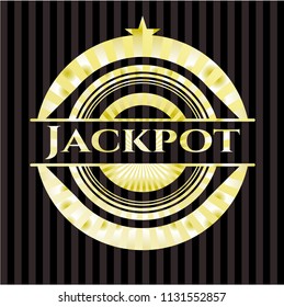 Jackpot gold emblem or badge