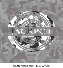 Jackpot grey camouflage emblem