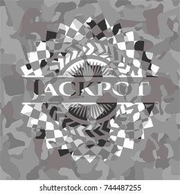 Jackpot grey camouflaged emblem
