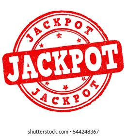 Jackpot grunge rubber stamp on white background, vector illustration
