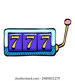 Jackpot halftone icon hand drawn color vector illustration