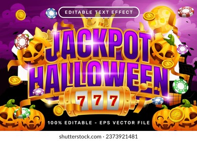 jackpot halloween text effect and editable text effect with halloween background