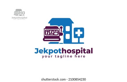Jackpot-Logo-Design. Vektorgrafik