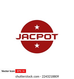 Jackpot icon. Isolated symbol on the topic of gambling with jackpot icon concept with also winner meaning vector illustration.
