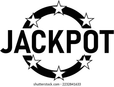 Jackpot icon on white background. Big win sign. Jackpot casino lotto symbol. flat style.