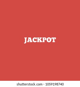 jackpot icon. sign design. red background