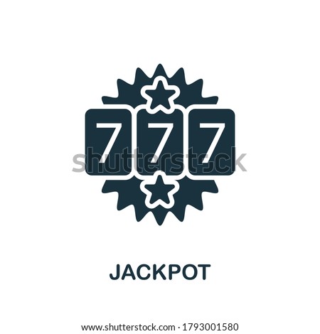 Jackpot icon. Simple element from casino collection. Creative Jackpot icon for web design, templates, infographics and more
