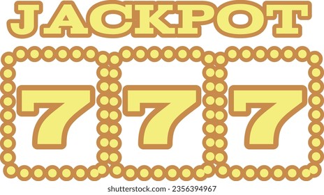 Jackpot-Symbol. Slotmaschine gewinnt. Glücksspielsymbol