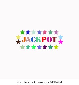 Jackpot  icon Vector design Colored illustration.