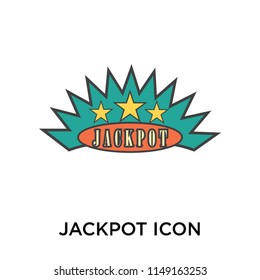 Jackpot icon vector isolated on white background for your web and mobile app design, Jackpot logo concept