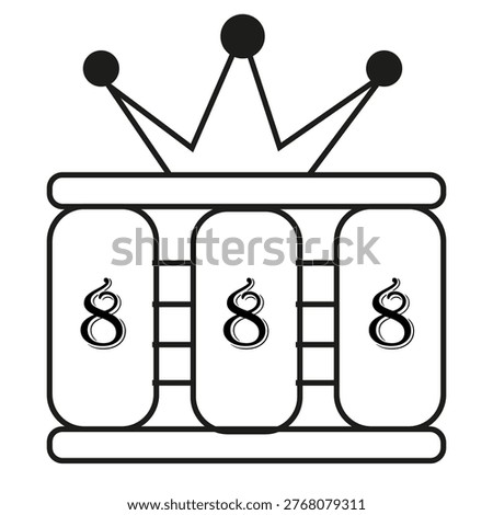 jackpot icon with white background vector stock illustration