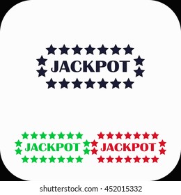 Jackpot Illustration set. Blue, green, red icon.