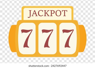 Jackpot line icon. Casino, winning, lottery, game, victory, lucky, sevens, excitement, prize, chips, wealth, slot machines. Vector line icon for business and advertising