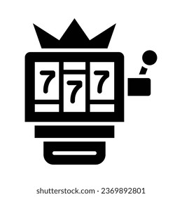 Jackpot Machine Vector Glyph Icon For Personal And Commercial Use.
