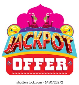 Jackpot Offer Logo Unit For Online And Offline Promo