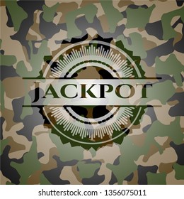 Jackpot on camouflaged texture