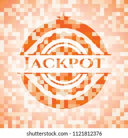 Jackpot orange mosaic emblem